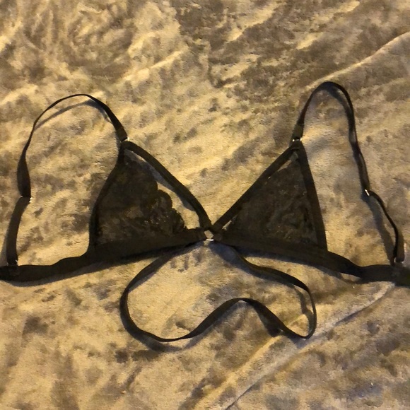 Nordstrom Honey dew elastic black lace bralette - Picture 4 of 6
